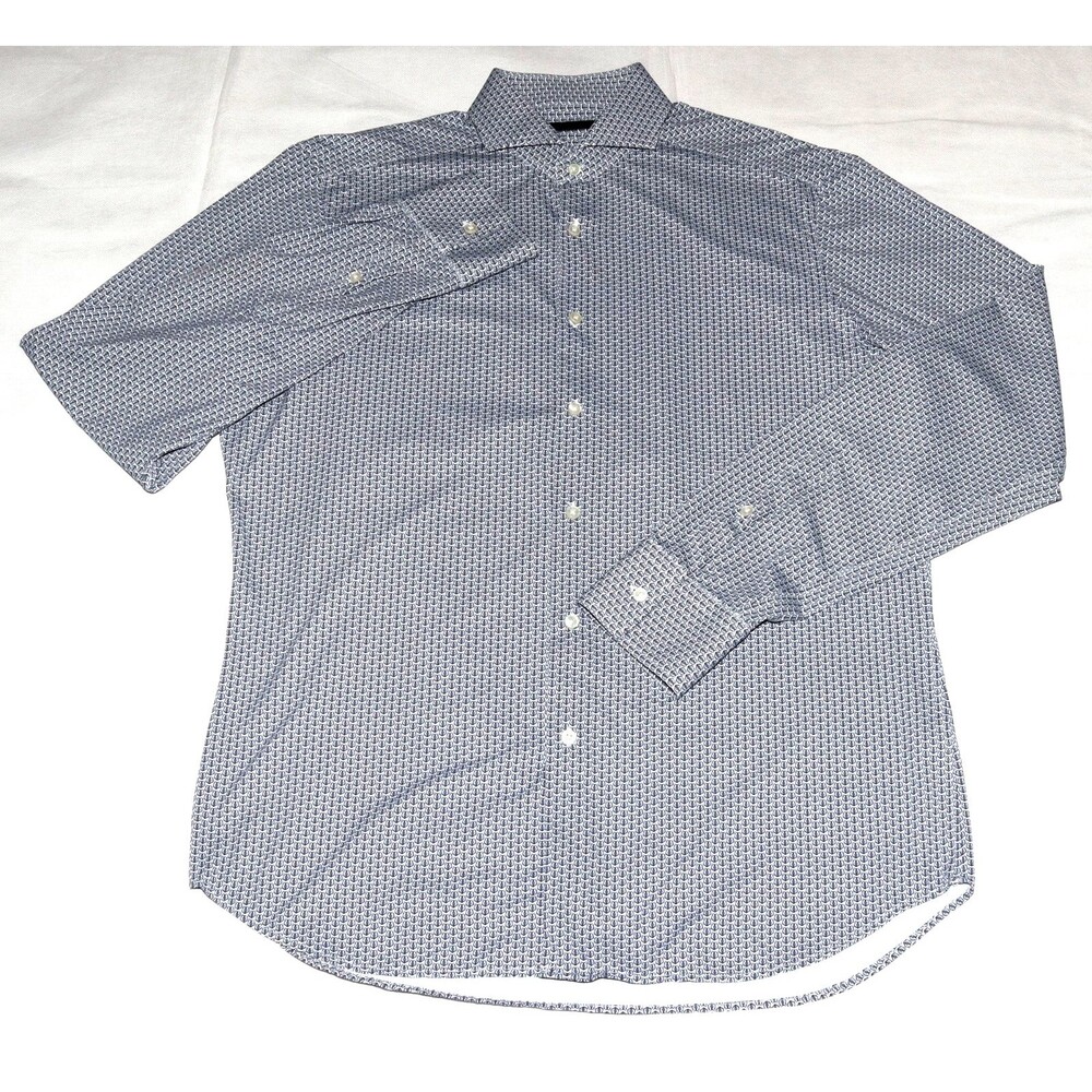 Greyson Men’s Performance Golf Polo All Over Wolves Print Stretch Size Medium